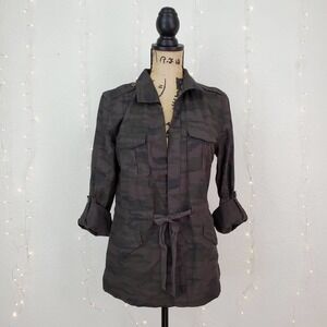 Sanctuary Camouflage Army Style Jacket Green NWT S